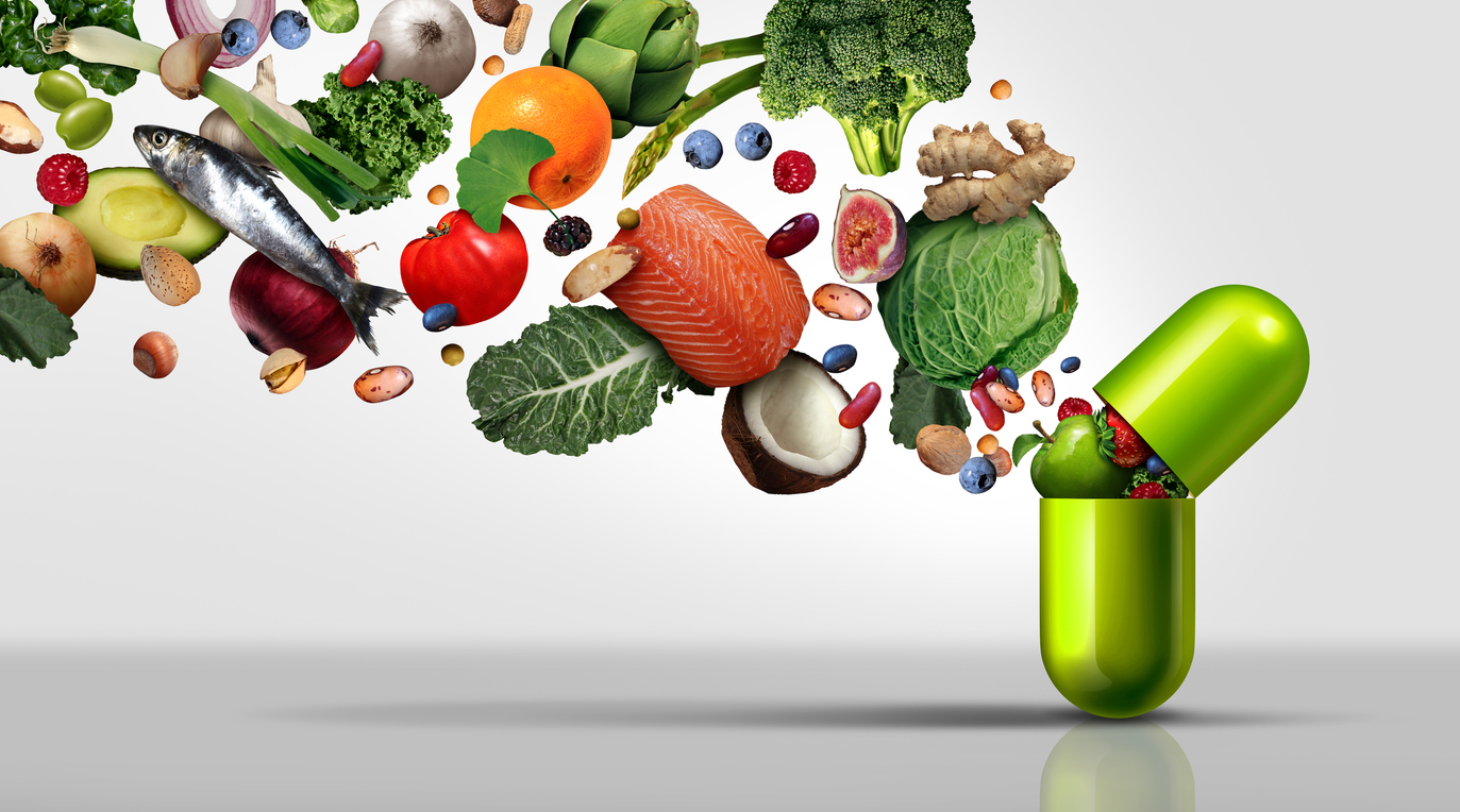 Vitaminas y minerales en producto de temporada